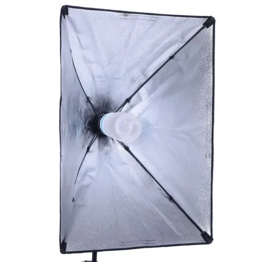 2 x 85W Continuous Bulb Light Softbox Photography Lighting Kit