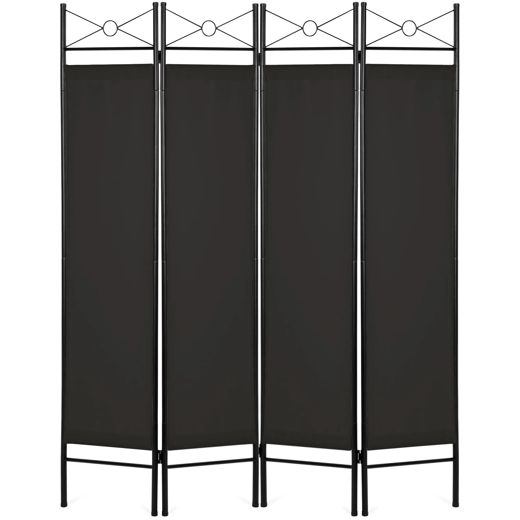 4-Panel Folding Privacy Screen Room Divider Decoration Accent, 6ft