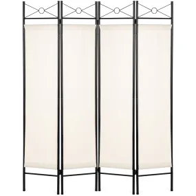 4-Panel Folding Privacy Screen Room Divider Decoration Accent, 6ft