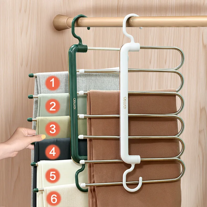 6-Layer Extendable Folding Pants Hanger, HG0096