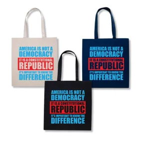 America is Not a Democracy Tote Bag (3 Colors)