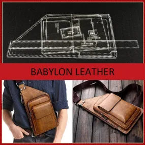 BABYLON™ Men's Leather Sling Bag Pattern AAB-533