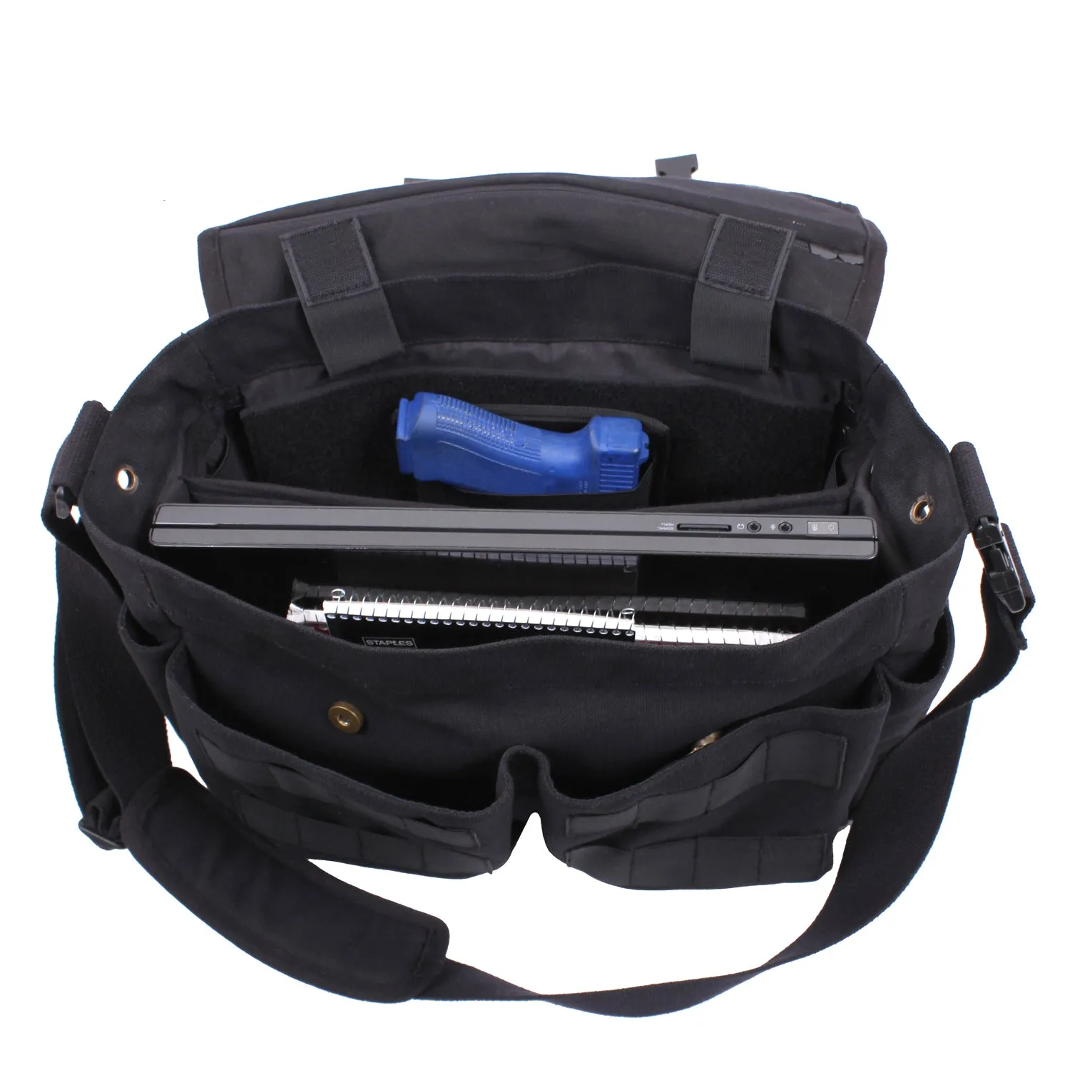 Black Concealed Carry Messenger Bag Tactical Discreet Gun Pistol Carry Bag CCW EDC