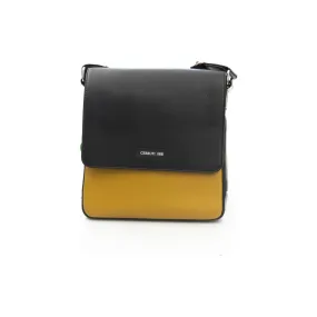 Cerruti 1881 Yellow Leather Men Messenger Bag