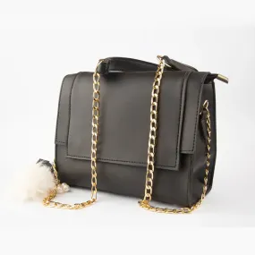 Cross Chain Bag-Black