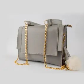 Cross Chain Bag-Gray