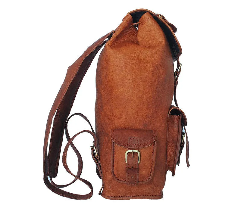 Designer Leather Backpack 16"