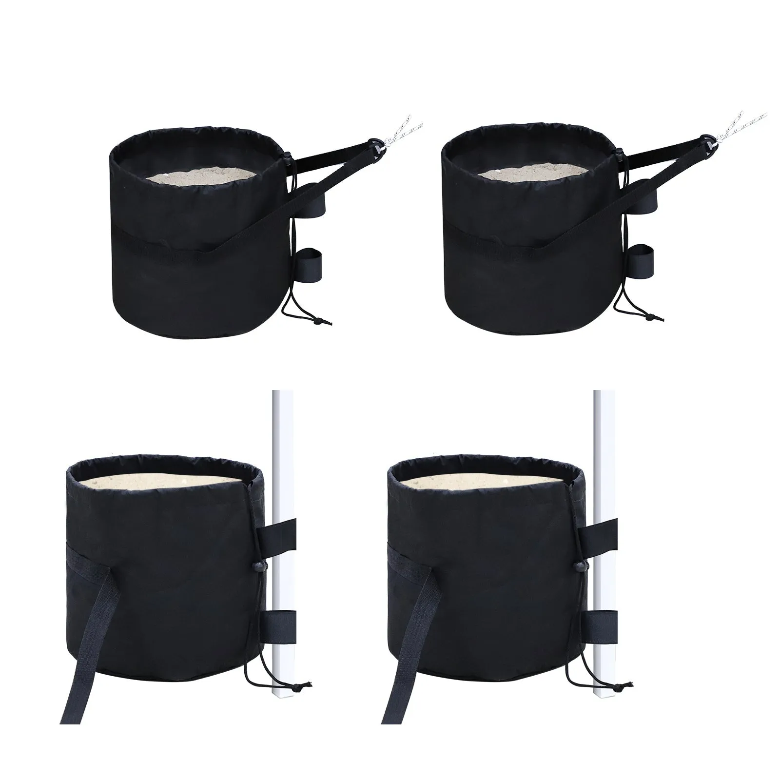 EAGLE PEAK Pop up Canopy Tent Weight Bags 160 lbs Pack of 4, Black