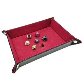 Foldable Dice Tray Dice Set - Red