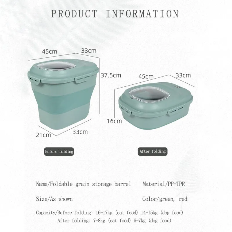 Foldable Food Storage Moisture Proof Container