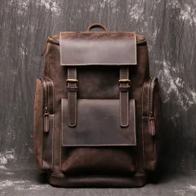 Handmade Leather Backpack Large Travel Backpack Men Backpacks