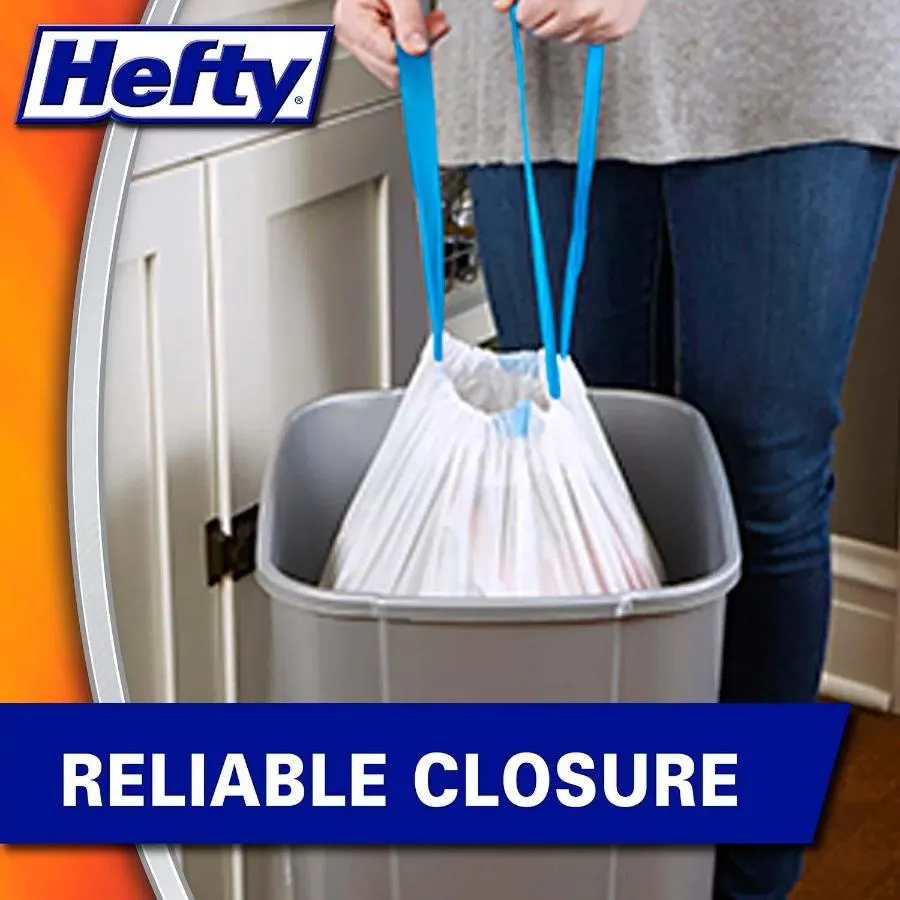 Hefty Ultra Strong 13-Gallon Kitchen Drawstring Trash Bags - 150 Ct