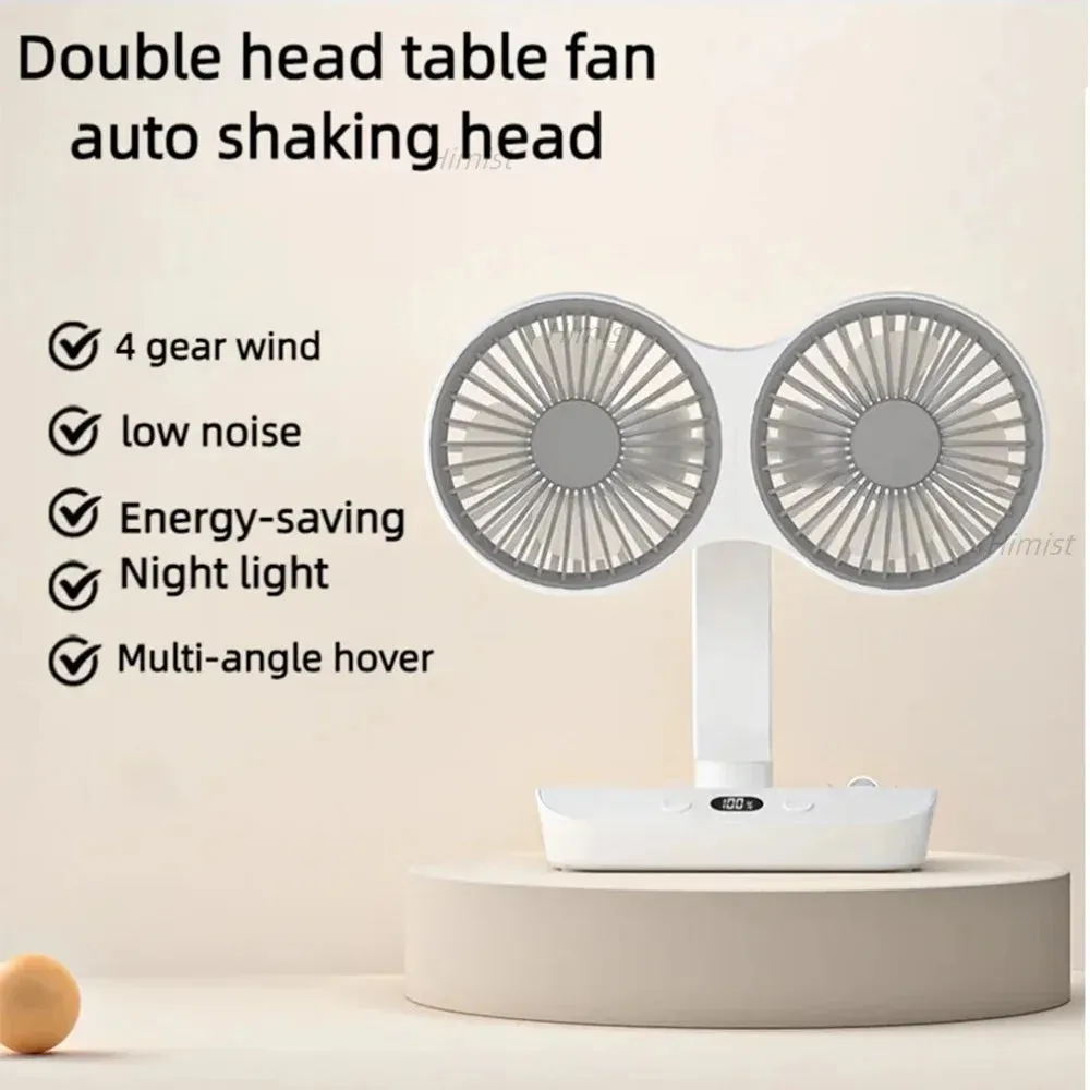 Lightweight Double Blades Rechargeable Travel Camp Cooler Fan