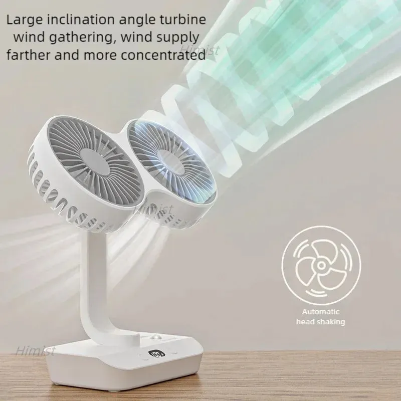 Lightweight Double Blades Rechargeable Travel Camp Cooler Fan