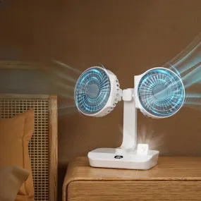 Lightweight Double Blades Rechargeable Travel Camp Cooler Fan