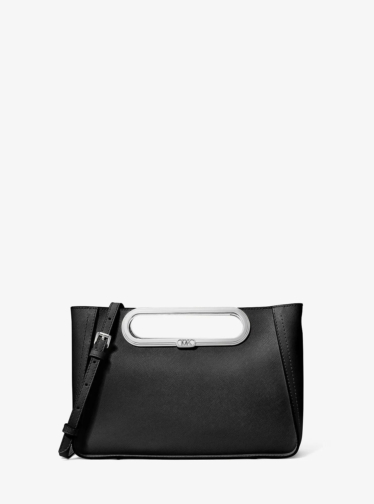 Michael Kors Large Saffiano Leather Chelsea Convertible Crossbody Bag, Black