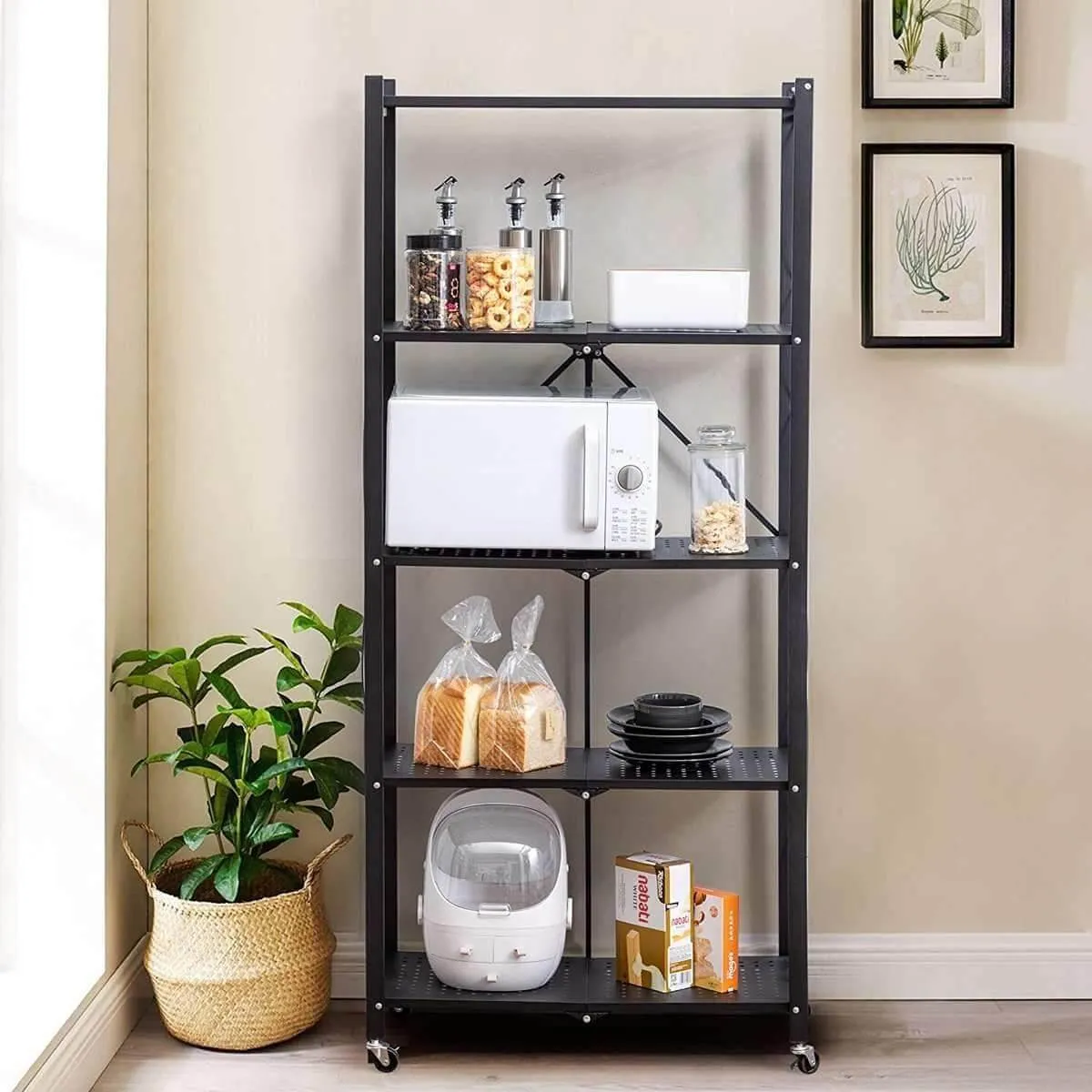 Multifunctional Foldable Storage Rack Organizer