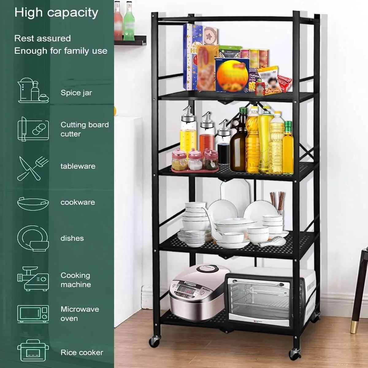 Multifunctional Foldable Storage Rack Organizer