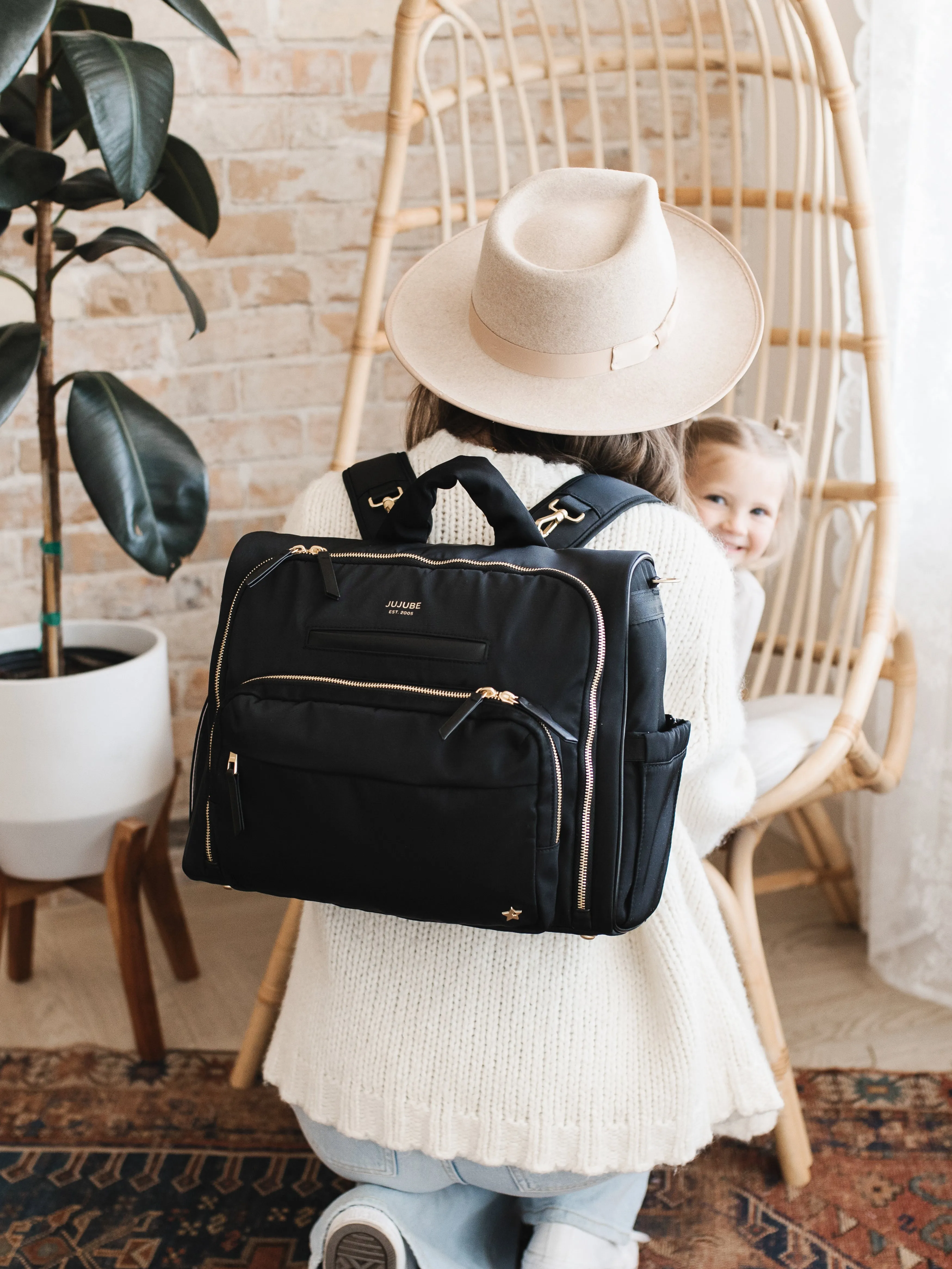 Satchel Diaper Bag - Black