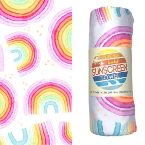 UPF 50  Sunscreen Towel : Rainbows